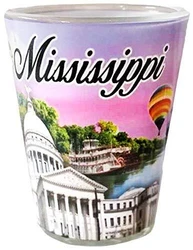 Mississippi Skyline Shot Glass