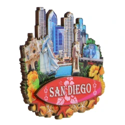 3D Wooden San Diego Magnet