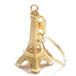 Gold Eiffel Tower Key Chains
