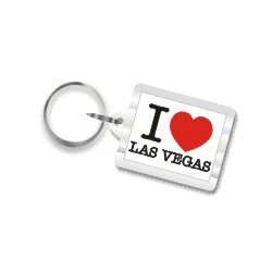 I Love Las Vegas Plastic Key Chain