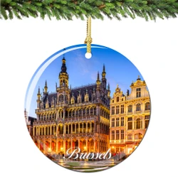 Brussels Belgium Christmas Ornament