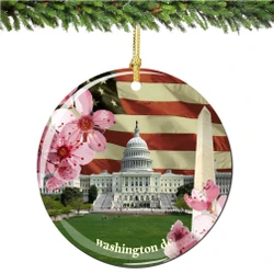 Washington DC Christmas Ornament Porcelain