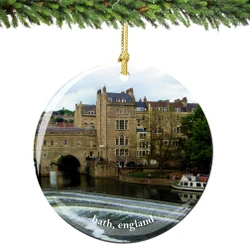 Bath England Christmas Ornament Porcelain