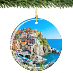 Cinque Terre Italian Christmas Ornament