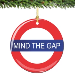 London Christmas Ornament with Mind the Gap