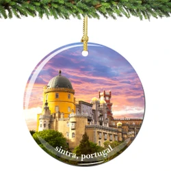 Sintra Portugal Christmas Ornament Porcelain Double Sided