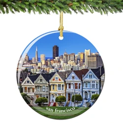 San Francisco Christmas Ornament Porcelain Skyline