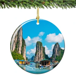 Halong Bay Vietnam Christmas Ornament Porcelain