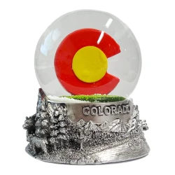 Colorado Snow Globe 3.5 Inches in Silver