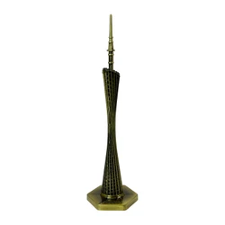 China's Canton Tower Bronze Replica 7.25 Inches