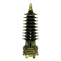 China's Six Harmonies Pagoda Bronze Replica 5 Inches